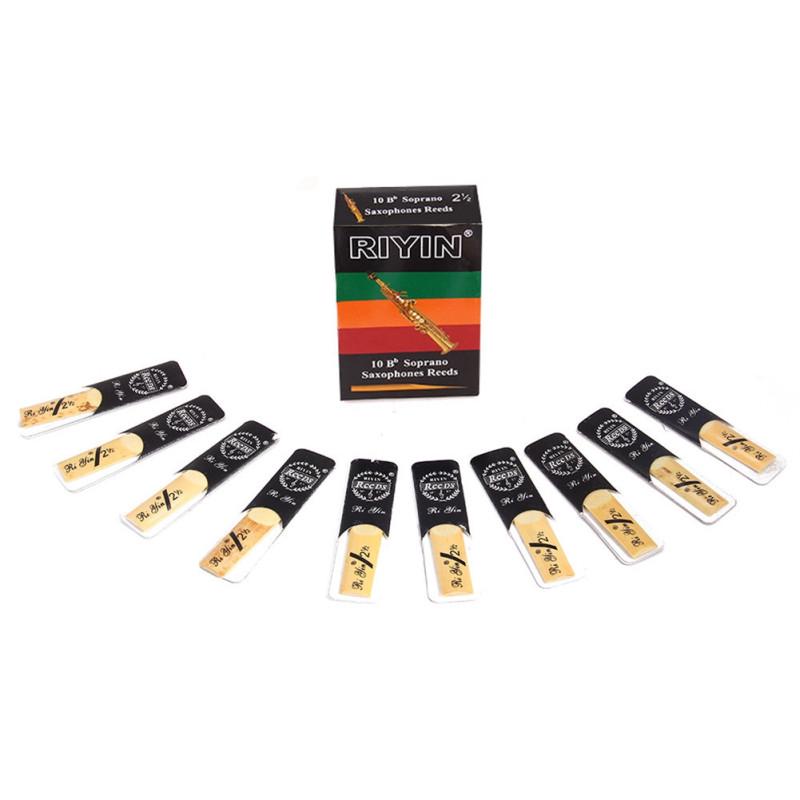Набор тростей для саксофона, 10 шт., тон Bb с силой 1,5/2,0/2,5/3,0/3,5/4,0 для трости для сопрано