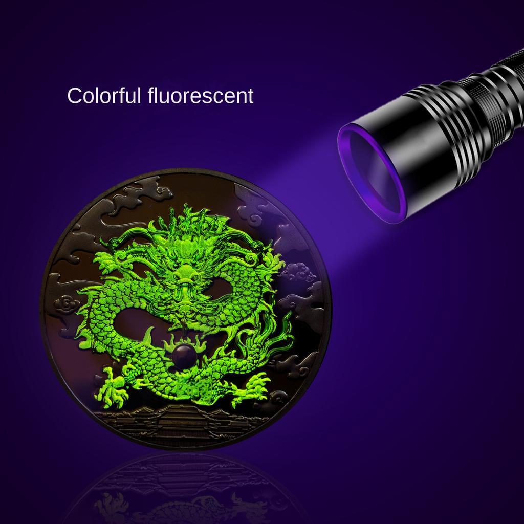 Памятная медаль «Год Дракона Цзячэнь» в Шанхае 2024 года. Памятная монета со знаками зодиака. Инкапсулированное издание с флуоресцентным эффектом.