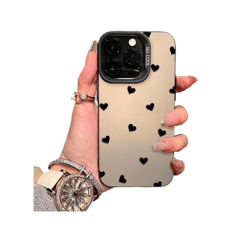 Polka dot heart-shaped iPhone 18 Pro phone case, 16/15/14 Plus, laser-cut iPhone 12, 11XS Max, 13