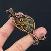 Ammonite Gemstone Pure Copper Wire Wrapped Handmade Pendant Jewelry For Gift