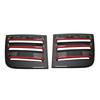 2x Carbon Look w/Red Trim Rear Side Window Louver Cover  For 11-21 Dodge Charger