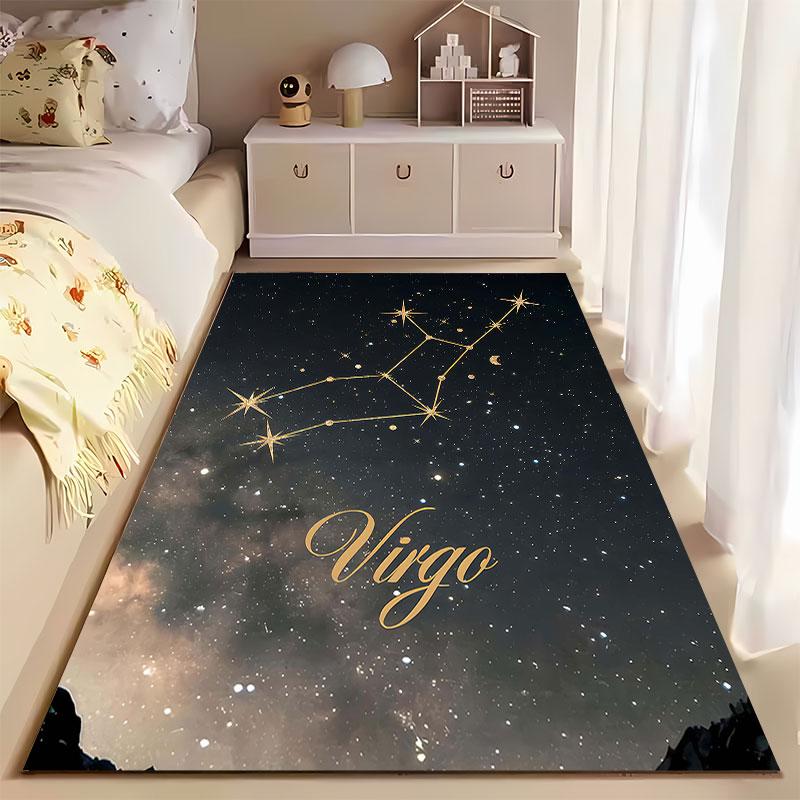 Virgo Constellation Starry Theme suitable as a non-slip mat for the living room or bedroom sofa
