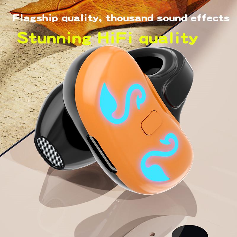 1Pc Ear Clip Wireless Headset V5.3 Non In Ear Single Ear OWS Bluetooth Earphones Running Sports Universal Headphones