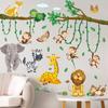 Jungle Animal Tree Vine Wall Stickers Children's Room Animal Boys and Girls Baby Room Bedroom Wall Decoration