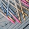 Новые градиентные шампанские прямые свечи-палочки для дня рождения, романтической вечеринки, градиентные розово-голубые, упакованные, свечи-карандаши