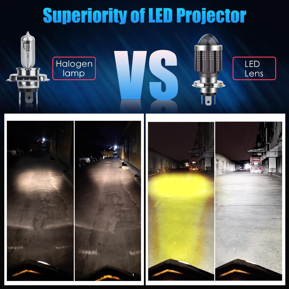 1 шт. 10000 лм H4 светодиодный мотоцикл H6 BA20D светодиодный мотоцикл фара лампа H6M P15D CSP объектив проектора белый желтый Hi Lo лампа аксессуары для скутера свет 12 В постоянного тока