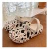 Fashion Cute Button Student Soft Sole Thick Sole Outside Wear Slippers Female Summer