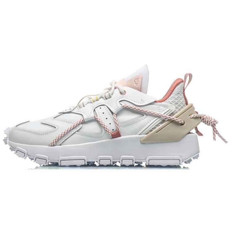 Li Ning CF Амортизирующие Нескользящие Износостойкие Низкие Спортивные Повседневные Кроссовки Женские Белые AGCQ268-3