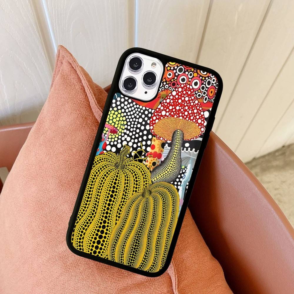 Японское Y-Yayoi K-Kusama Искусство Для iPhone 11 12 13 14 15 16 17 Pro Max Plus TPU+PC Ударопрочные Задние Чехлы Для Телефона