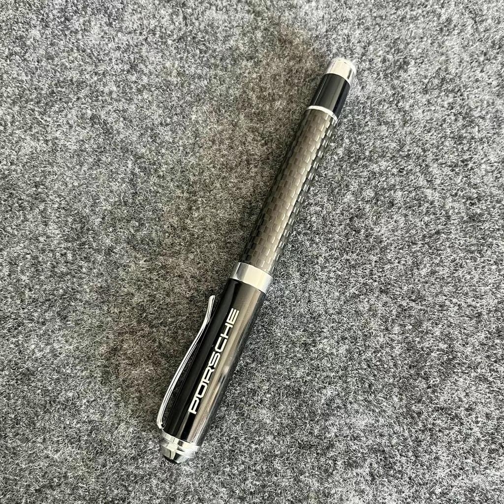 hbcr1 For Porsche Emblem Metal Engraved Fountain Pen Gifts Souvenirs Signature Pens Business Ballpoint Pen School Supplies Car Sticker