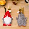 New Christmas Cutlery Holder Knife Fork Bags Claus Xmas Old Man Tableware Holders Party Dinner Table Decoration Supplies