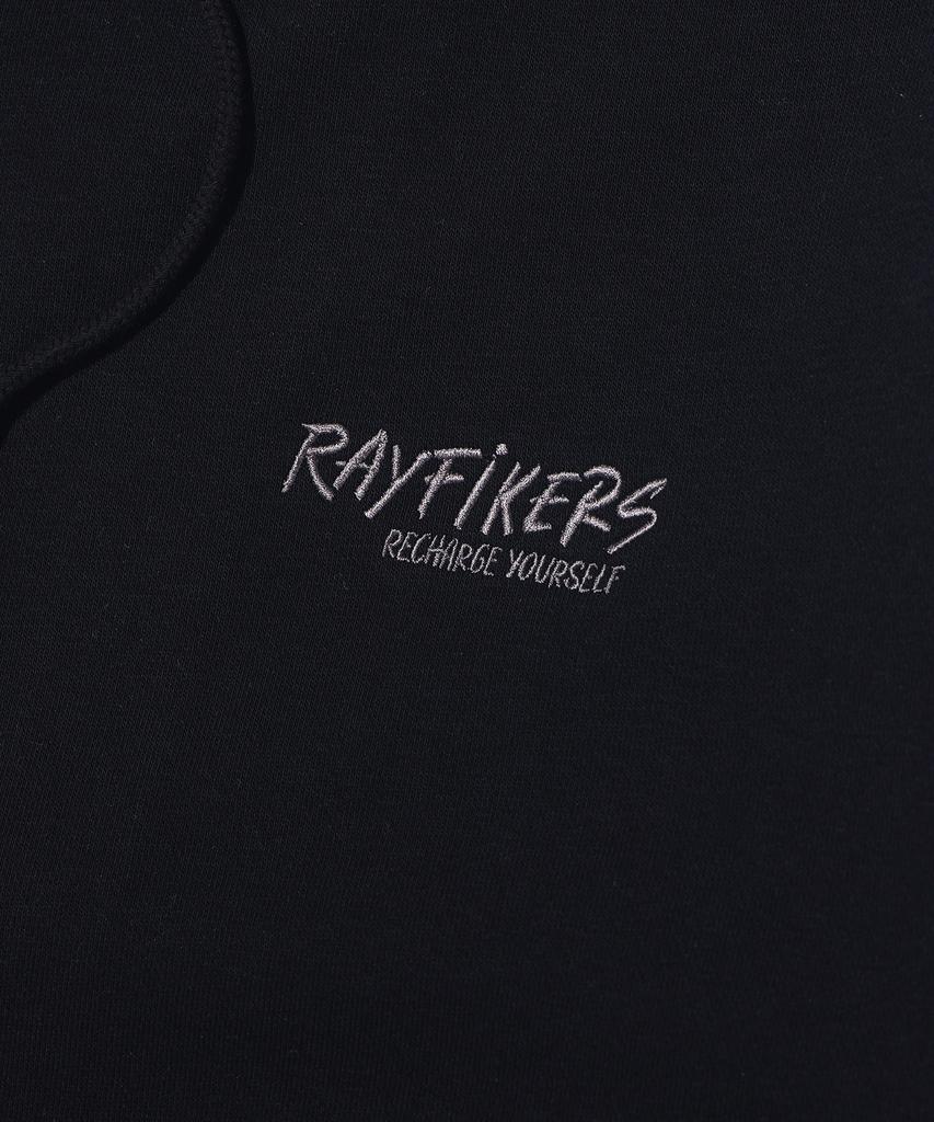 Rayfikers Маленькая вышитая толстовка на молнии Mq6Tu142_Черная