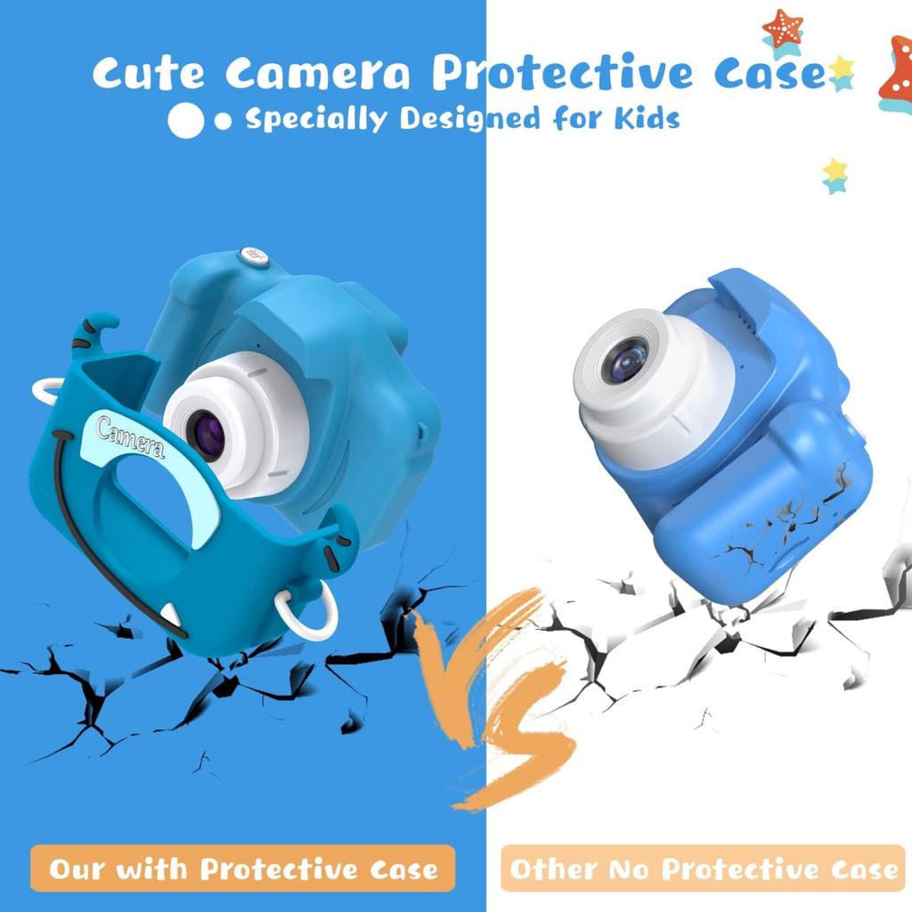Kids Digital Camera With Sd Card Toy Girl Boy 1080P Hd Screen Outdoor Cartoon Dinosaur Camera Photography Video Birthday Gifts