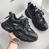 2025 Autumn and Winter New Men's Sports Shoes, Running Mesh Breathable Casual Shoes, Fried Street Trendy Platform Dad Shoes
