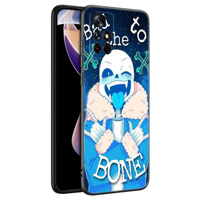 Undertale Sans Doggo Black Silicone Phone Case For Xiaomi Redmi Note 10 11 11S 12 13 4G 8 9 11T Pro 5G Plus 8T 9S 10S 12S