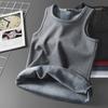 Men's Thermal Insulation Cotton Vest - Velvet-Lined, Thickened, Short-Sleeved Winter Undershirt