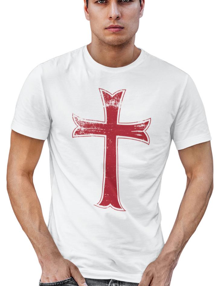 Crusader Cross Knights Christian Jesus Tees Templar Cross Crusader T Shrits