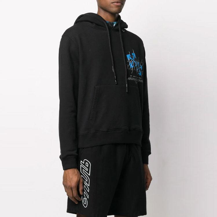 Off-White Fence Arrow Hoodie черные мужские топы OMBB034S20E300021030