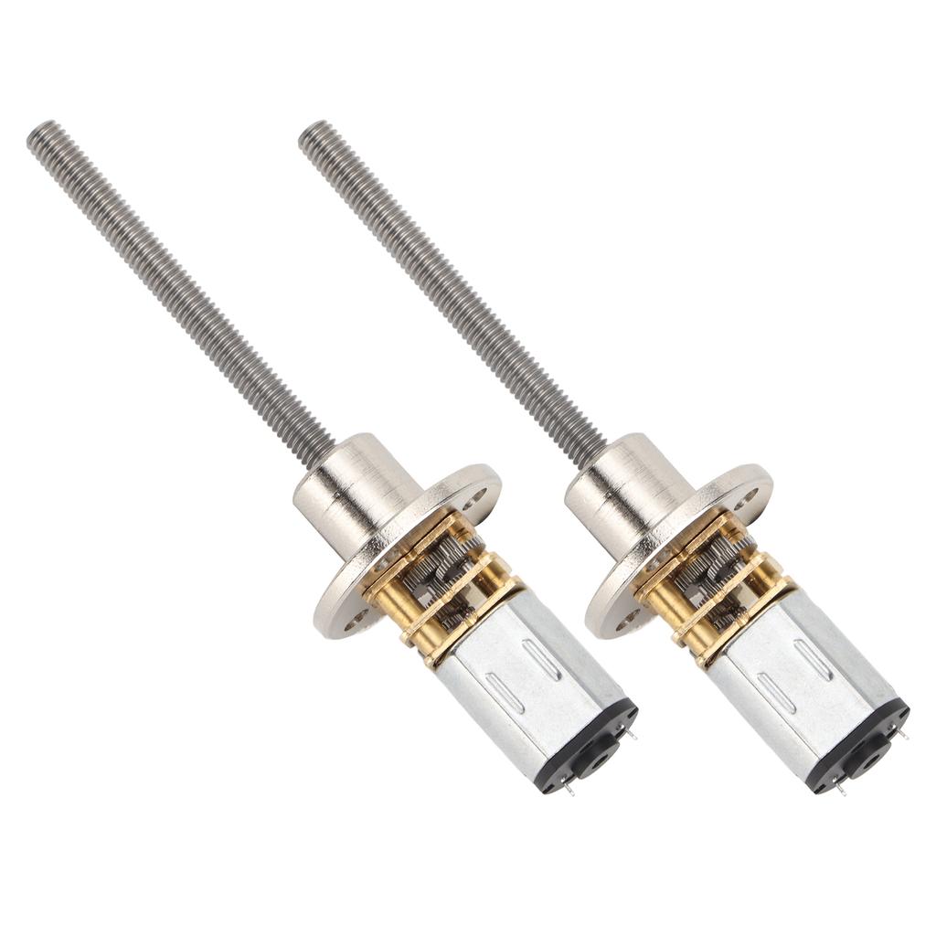 2 Pcs Speed Reduction Gear Motor 12GA N20 30RPM DC 3V Gear Motor with M4x55 Screw Thread Shaft and Flange Connector