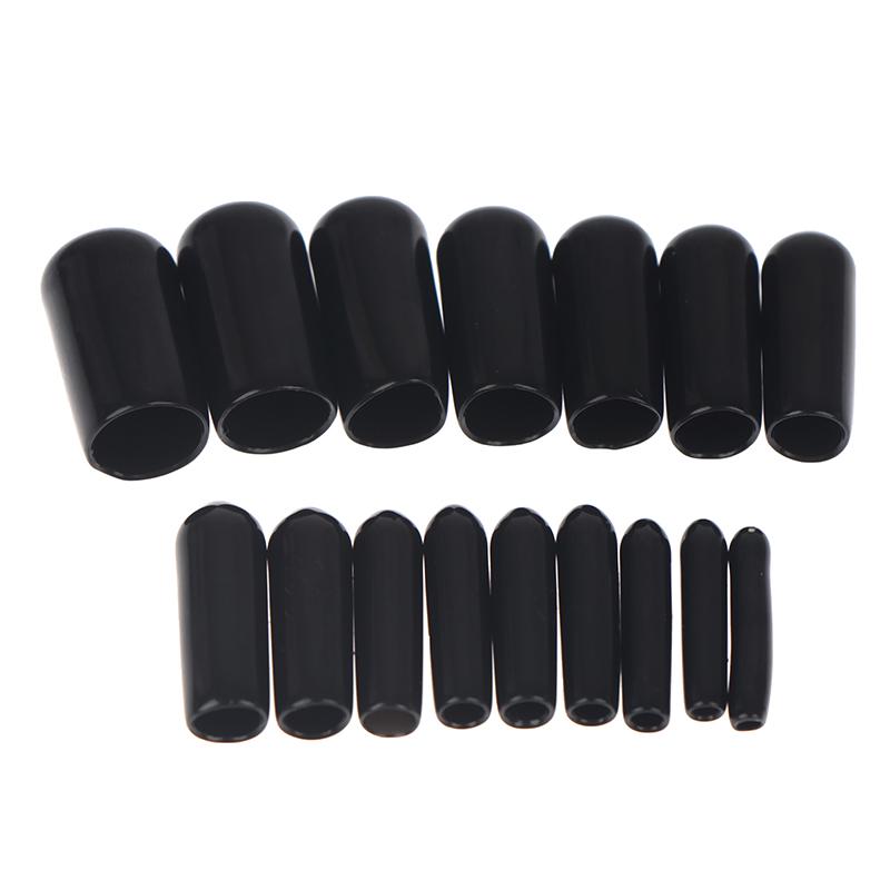 200Pcs Plastic Tube Thread Protectors Durable PVC Rubber Screw End Cap Hub Covers for Hardware Fittings