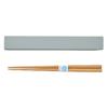 Takenaka Tutu Portable Chopsticks and Case Set Gray 18cm Wooden Chopsticks Made in Japan T-36384