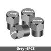 4pcs Car Wheel Tire Valve Caps Stem Case Covers Accessories For Jeep Grand Cherokee Wrangler JK Renegade Gladiator Compass LVCZN1