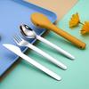 3pcs/set Rust-proof Children's Tableware Set 304 Stainless Steel Kitchen Dinnerware Set  Work