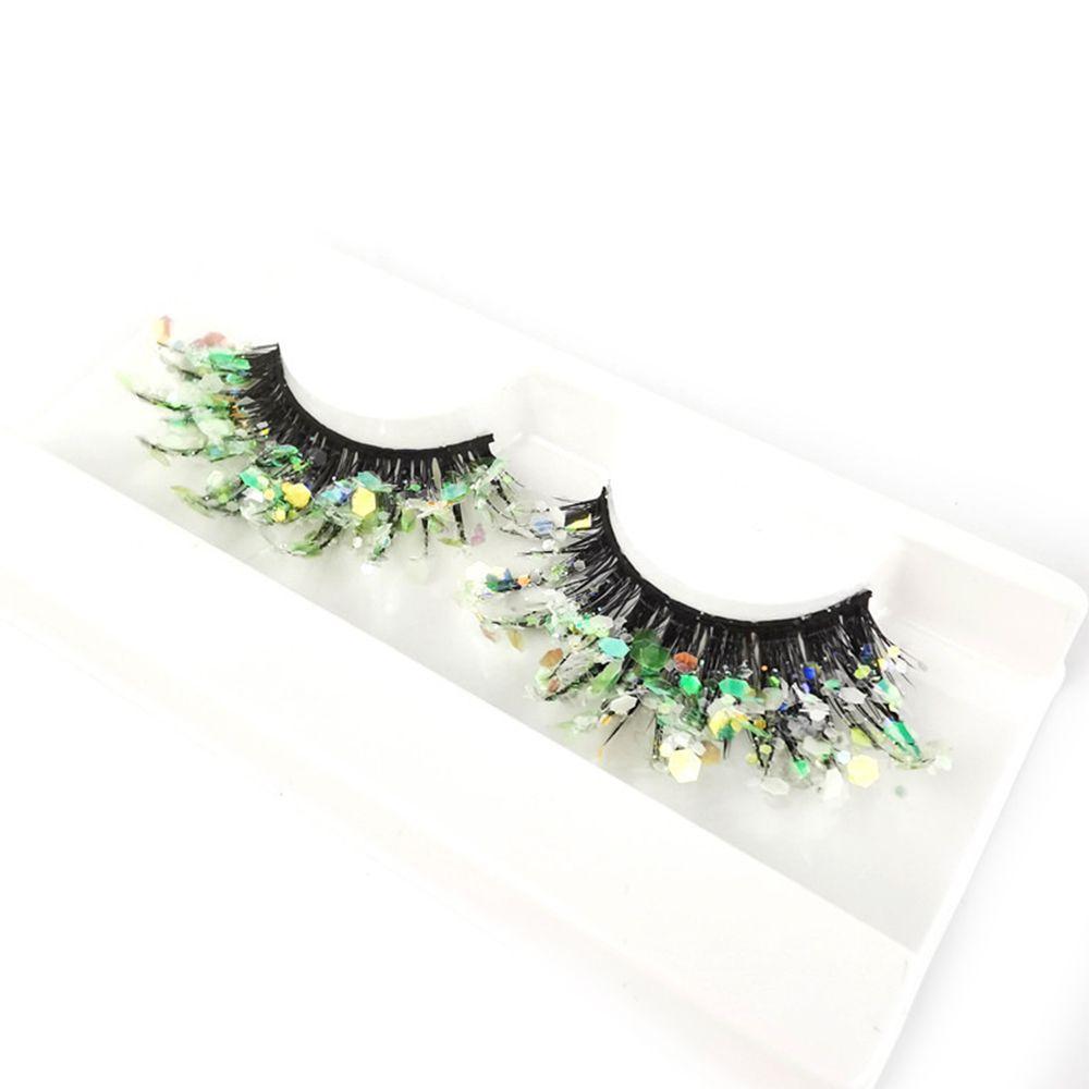 Sequins Eye Lashes Eyelashes Fluffy Dramatic False Eyelashes 3D Mink Lashes 25mm Luminous