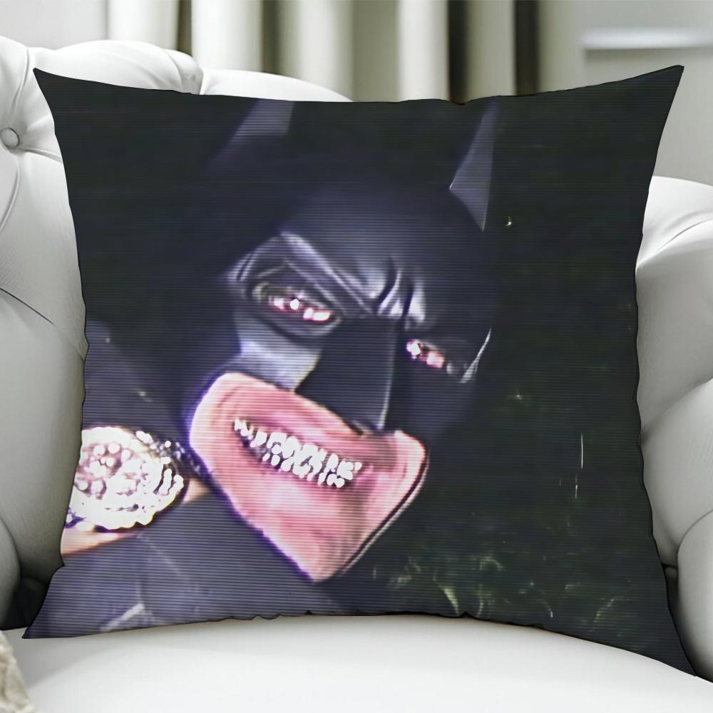 B-Batman-Es Funny Meme Cushion Cover Birthday Anniversary Gifts Double Sided Printed Zipper Cushion Cover Soft Skin Bedding