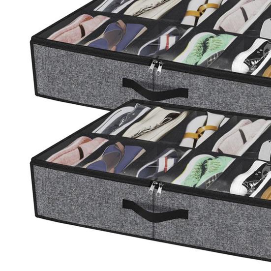 Ящик для хранения обуви, компактный пылезащитный прозрачный чехол под кроватью, органайзер для хранения обуви для дома, спальни