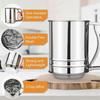 Flour Sieve, Handheld Stainless Steel Sieve Sugar Powder Spreader Set, Suitable for Baking