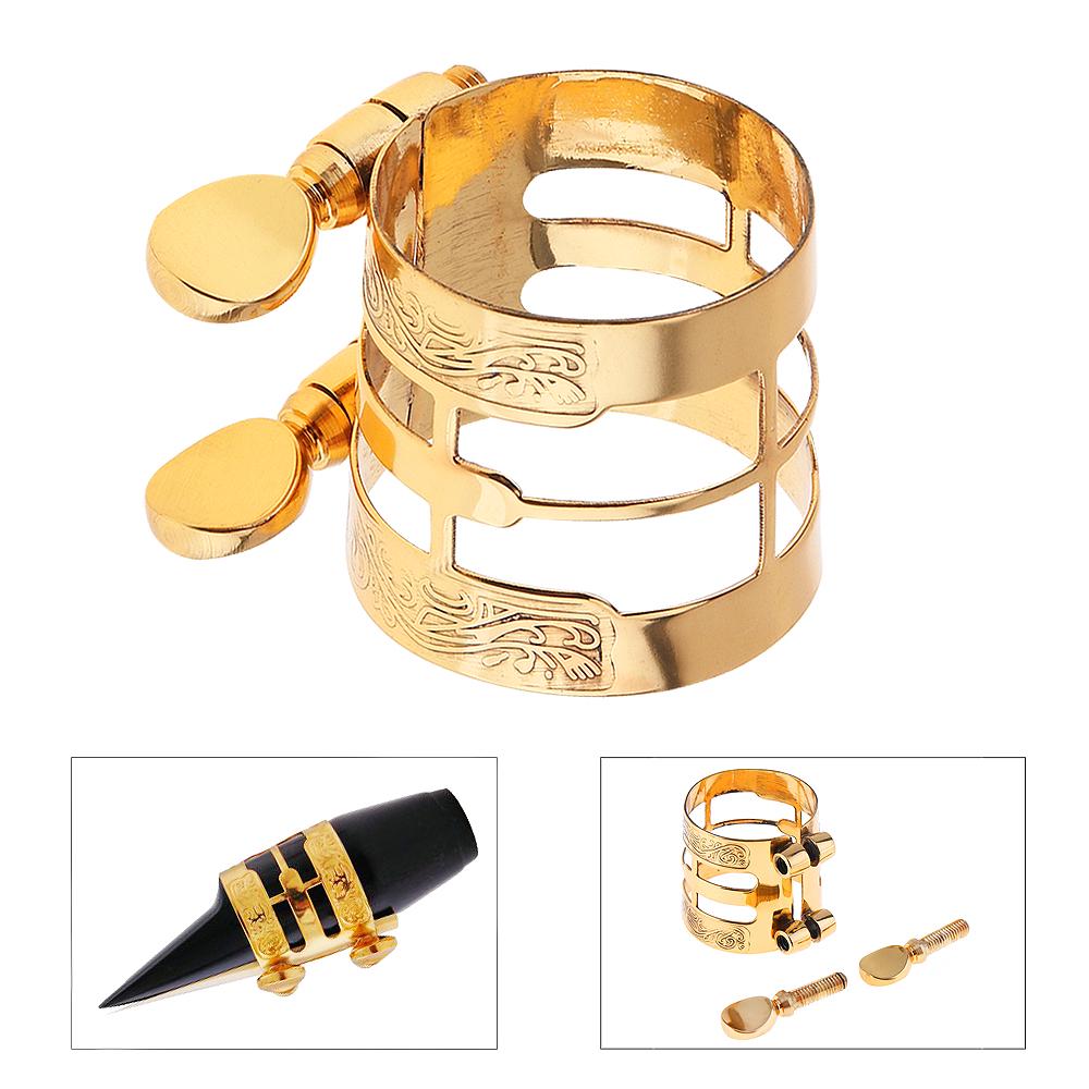 Alto Saxophone Carved Metal Ligature Alto Sax Clarinet Mouthpiece Ligature