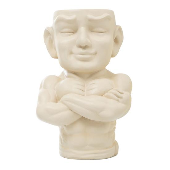 Flower Planter Muscle Man Artistic Modeling Sculpture Dual Use Flower Vase Desktop