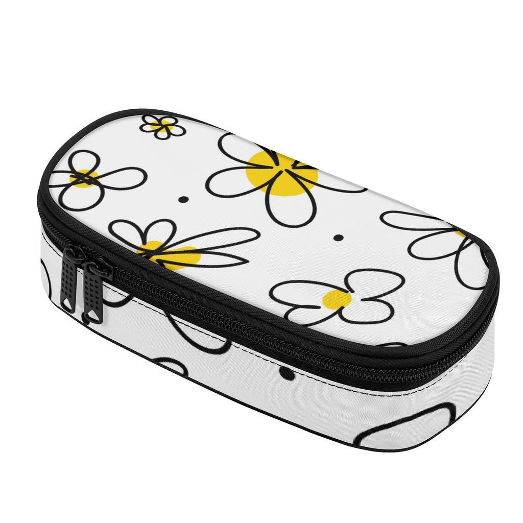 Pencil Pouch Spacious Storage 300D Polyester Secure Zipper with Main Compartment Mesh Pocket and Pen Slots for Everyday Study