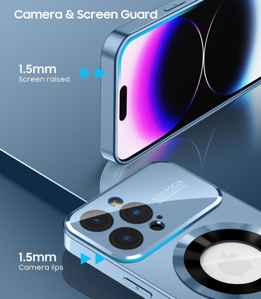 Модный Магнитный Чехол из Титанового Сплава Для Для Iphone 16 15 14 Plus 13 11 Pro Max 16 Plus Высококачественный Стеклянный Чехол для Телефона Простой Чехол для Телефона