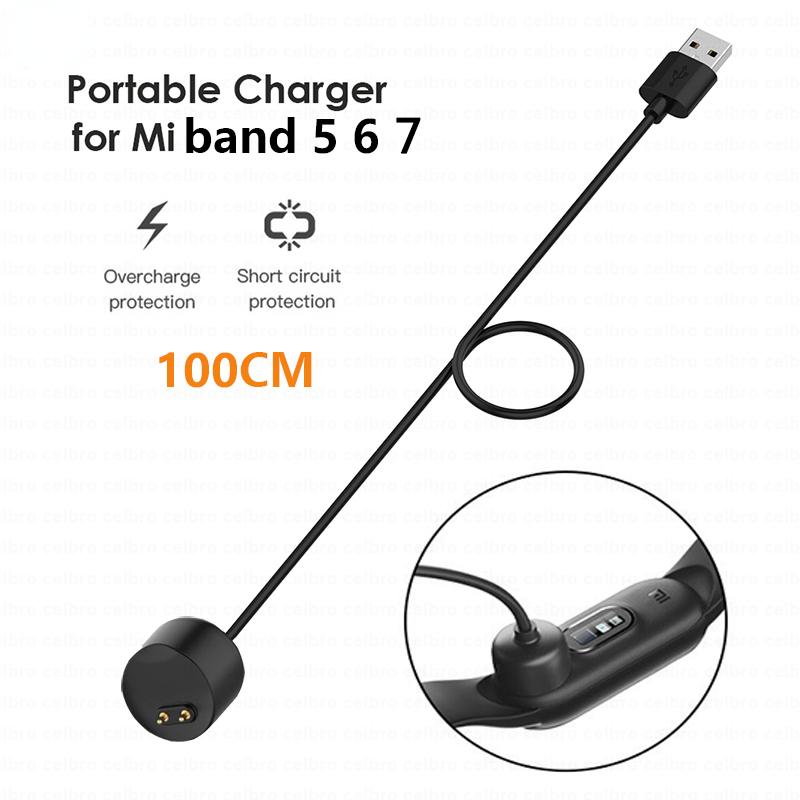 1 м USB-кабель для зарядного устройства Xiaomi Mi Band 5 6 7, магнитный адаптер для зарядки, проводной шнур, NFC, умные часы, браслет, браслет для Miband 6, 7