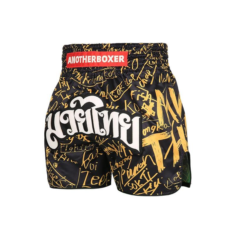 ANOTHERBOXER Muay Thai Shorts Boxing MMA Kickboxing Training Competition Unisex Professional Fight Pants