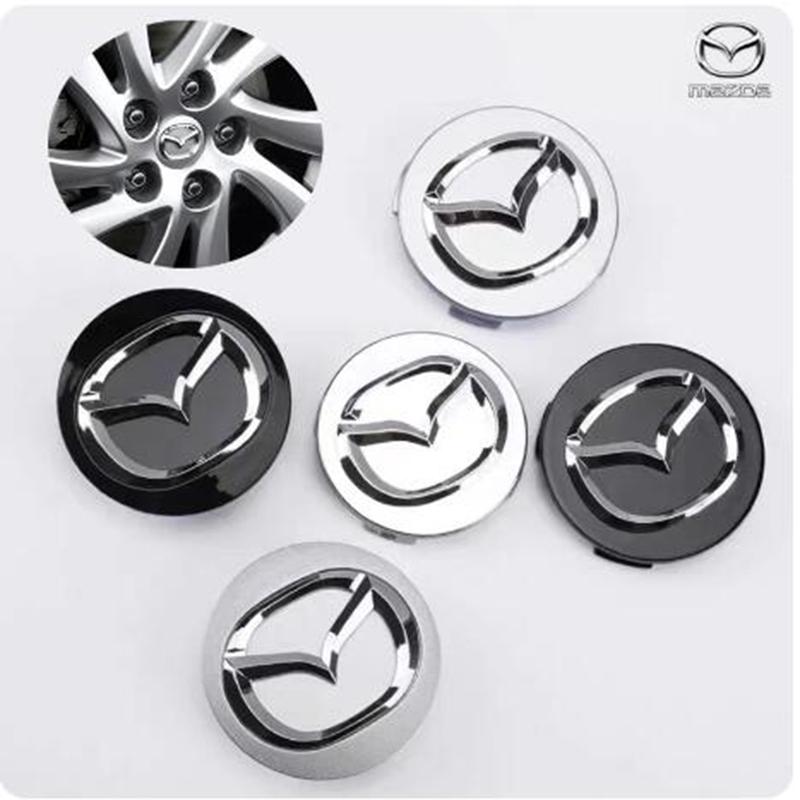 4PCS 56mm Wheel Hub Center Caps for Mazda 3 5 6 323 626 RX-8 MX-5 Atenza Axela CX-4 Vehicle Cap Decals Stickers Badge Covers