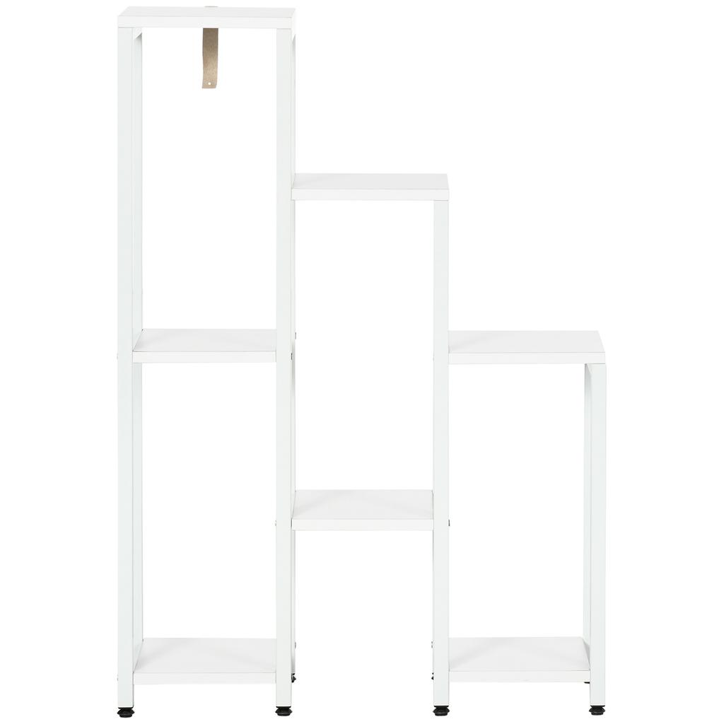 Flower Stand Plant Stand 7 Tiers For Indoor And Outdoor Areas Steel White 65 X 23 X 94 5cm