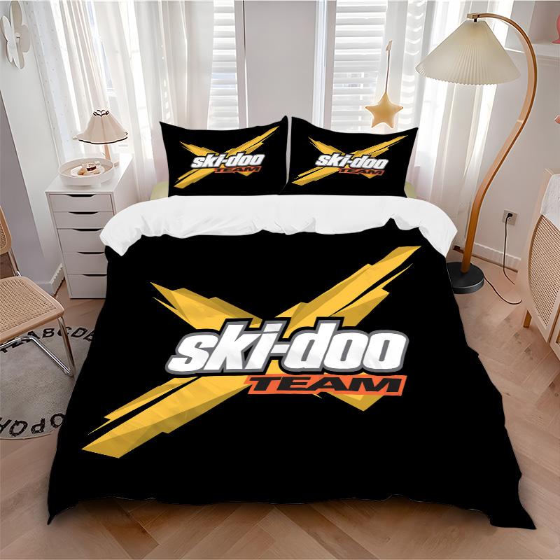 Ski Doo Team Logo Print 3Pcs Bedding Set,Duvet Cover with 2 Bedro,Pillowcase Home Birthday Gift