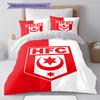Постельное белье с узором Hallescher FC, Комплект с одеялом, Пододеяльник, Наволочка, Домашний подарок на день рождения (1 пододеяльник + 2 наволочки, без наполнителя)