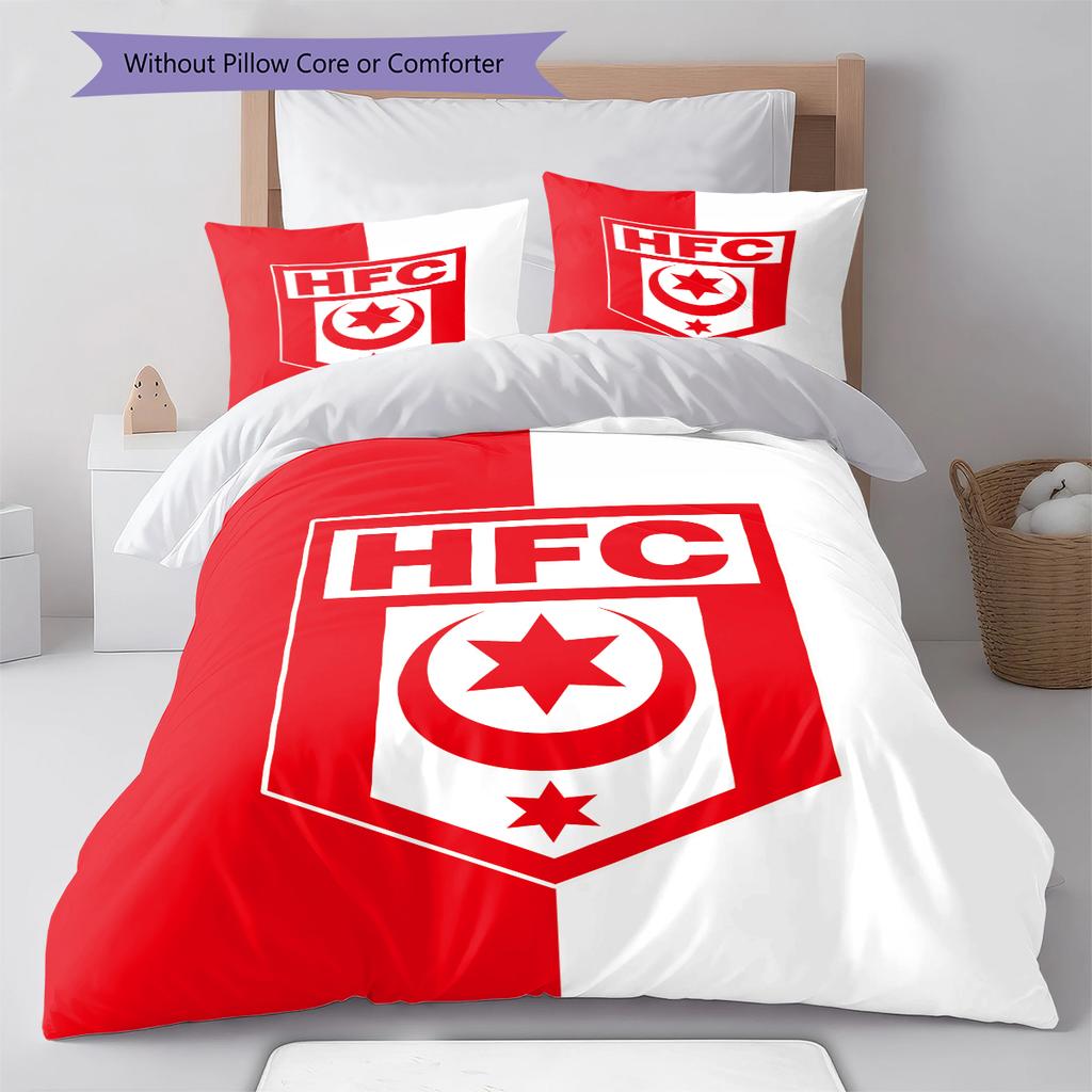 Постельное белье с узором Hallescher FC, Комплект с одеялом, Пододеяльник, Наволочка, Домашний подарок на день рождения (1 пододеяльник + 2 наволочки, без наполнителя)