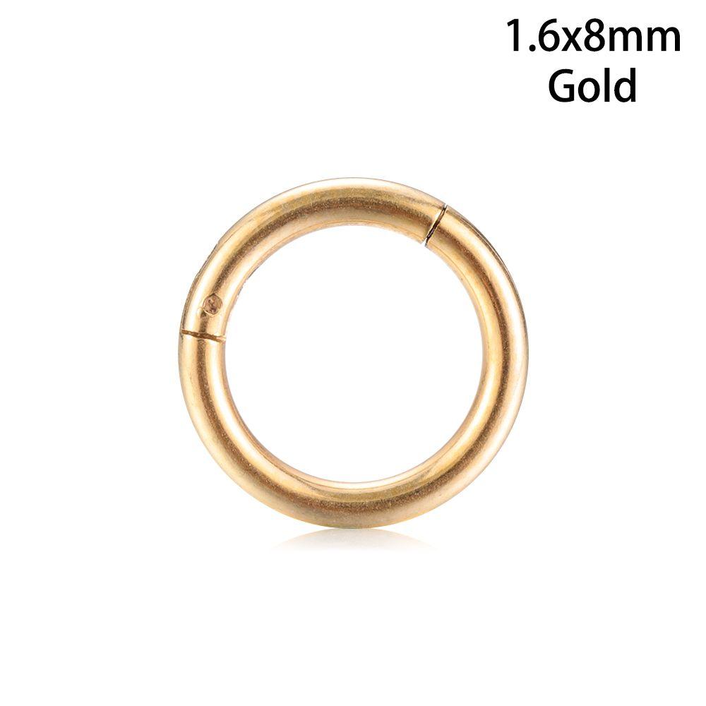 1Pc Unisex Hinged Segment Titanium Steel Ear Helix Tragus Piercing Septum Lip Ring Nose Hoop