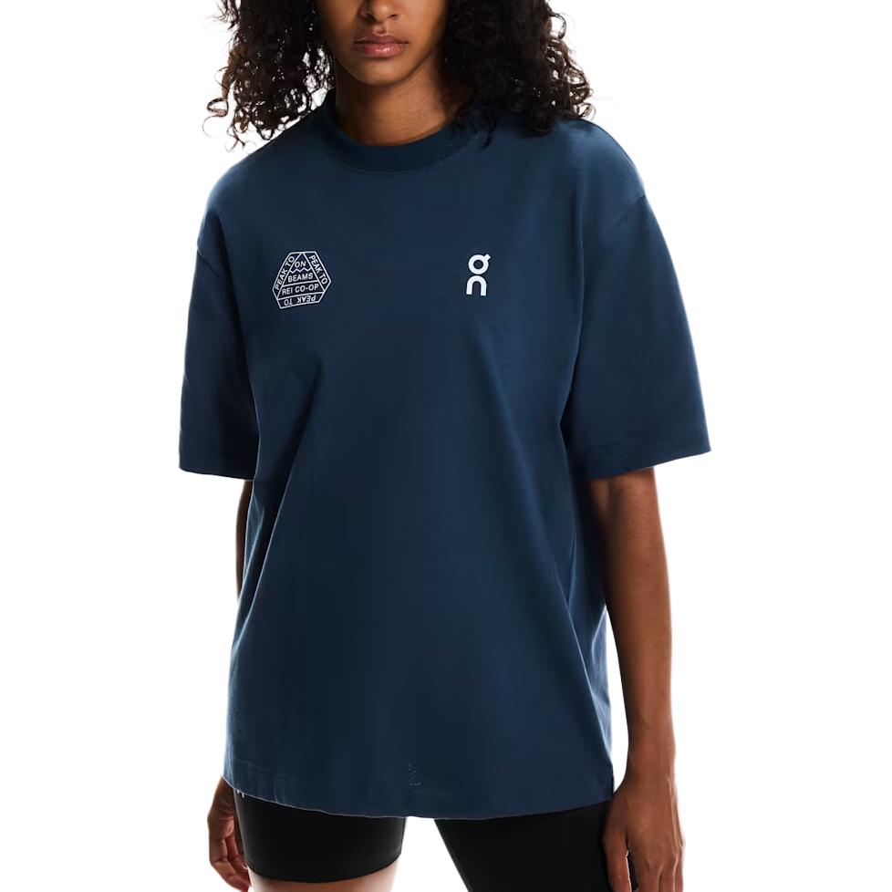 On Ang Pao X Beams Collaborati X Rei Collaborati Studio-T FW25 Свободного кроя пуловер с круглым вырезом и короткими рукавами Футболки Унисекс 1UF30040525