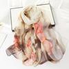 Fashion Thin and Long Printed Silk Scarf Sunscreen Scarf Simulation Silk Decoration Sunscreen Silk Scarf Women Spring and Summer