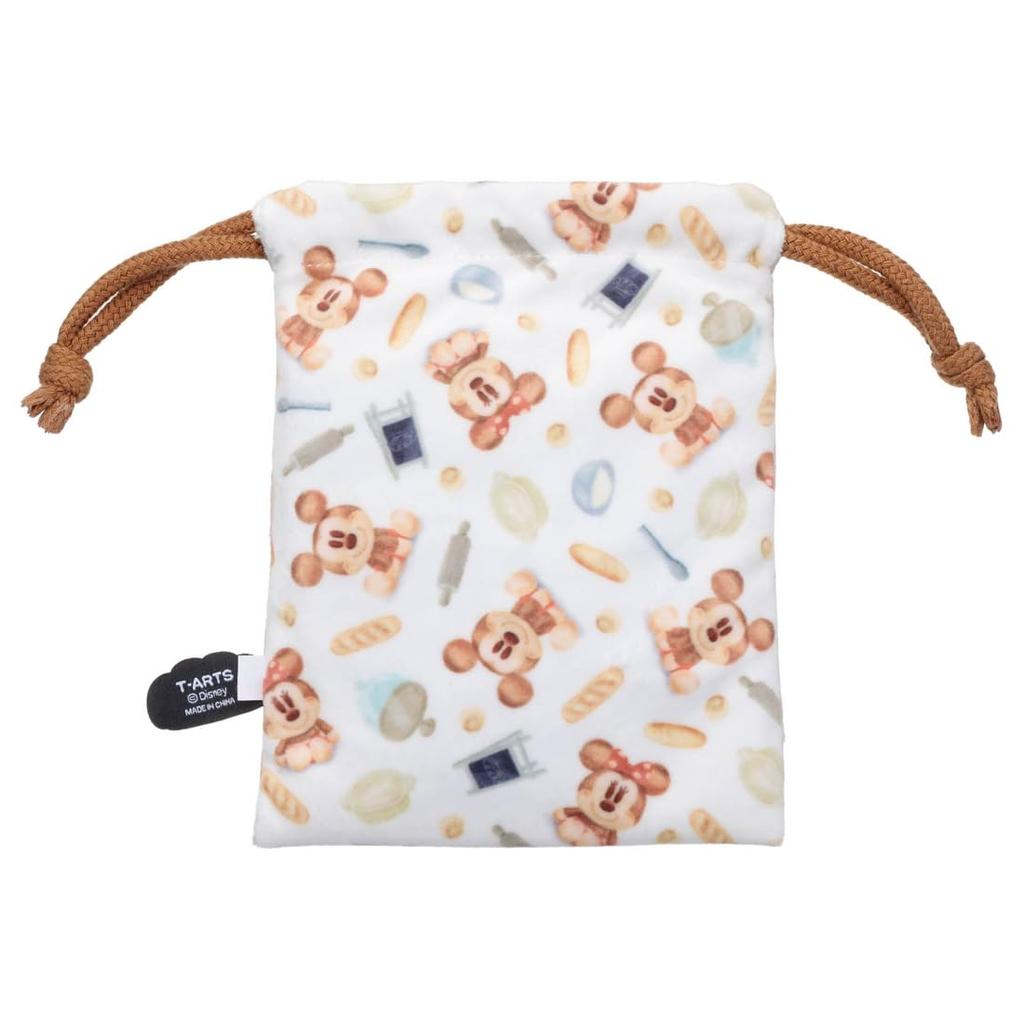 Takara Tomy Arts (TAKARATOMY A.R.T.S) Disney Character Nui Bread Drawstring Bag Character Bread Mickey Mouse & Minnie Mouse