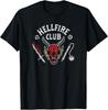 Футболка Stranger Things 4 Hellfire Club с черепом и оружием