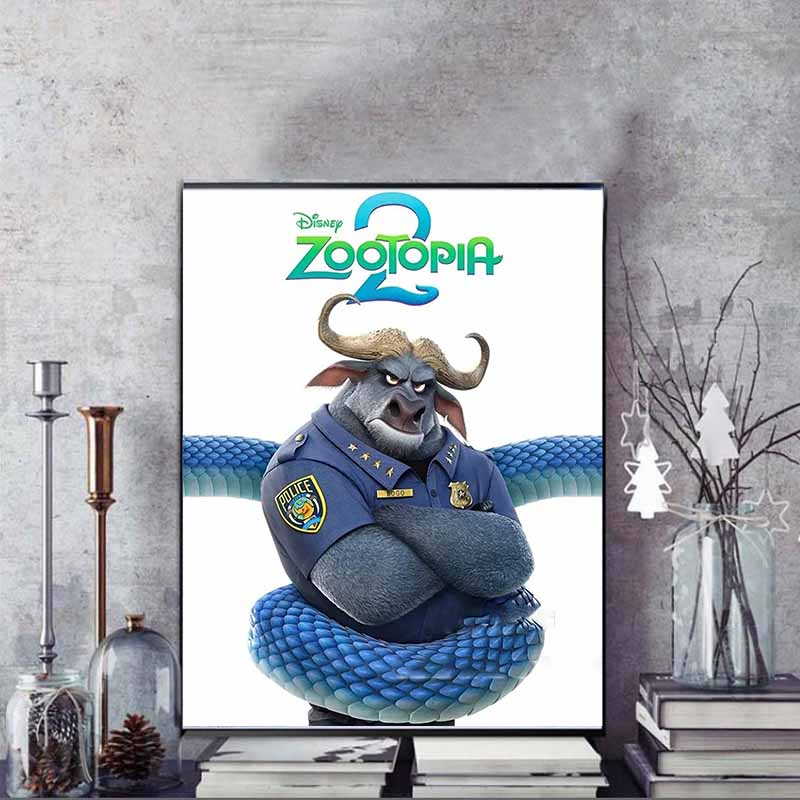 Disney 5D DIY Diamond Painting Decorations Zootopia Chief Boo Character Poster Diamond Embroidery Rhinestone Cross Stitch Set Handmade
