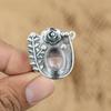 Oval African Amethyst Stone 925 Silver Wedding Wife February Flower Ring Jewelry