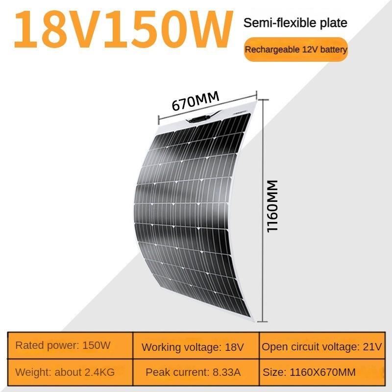 Новая гибкая солнечная панель 18 В бытовой фотоэлектрический модуль монокристаллическая солнечная панель система генерации электроэнергии
